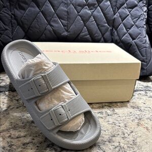 J Slides Gray Women's Sandals